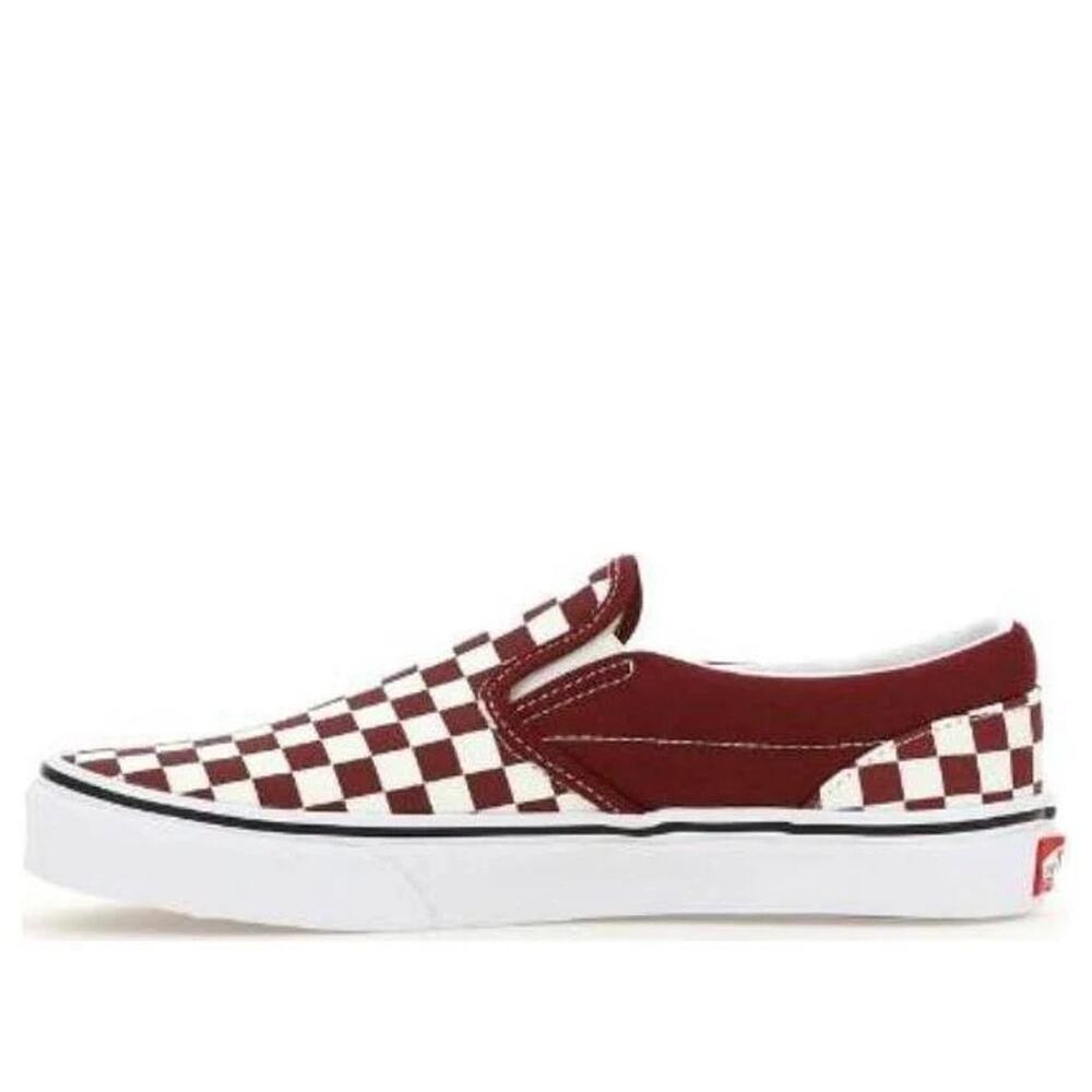 NEW Vans Classic Slip-On Checkerboard Pomegranate White 5.5Y/7 Womens 7 - Picture 6 of 9